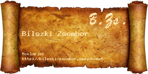 Bilszki Zsombor névjegykártya